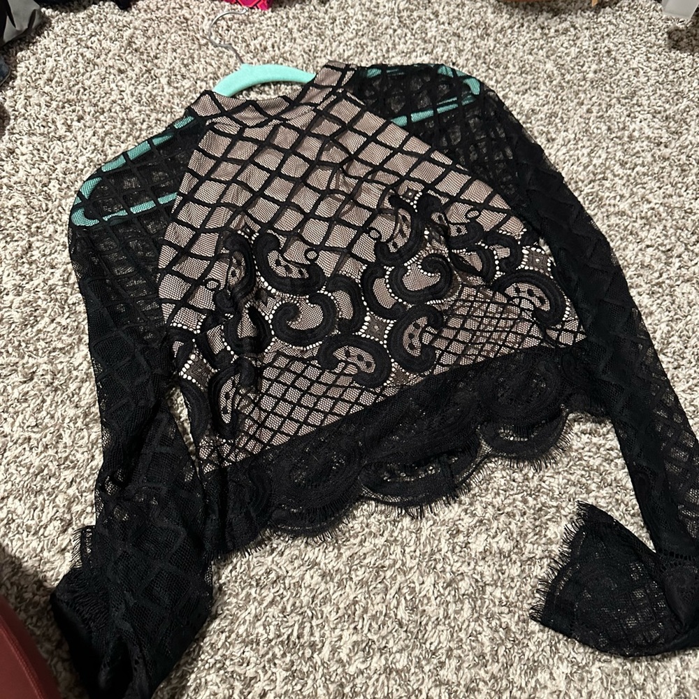 Dressy black crop top